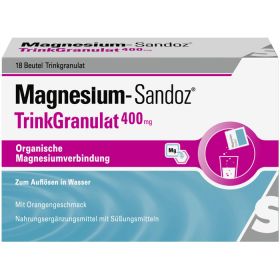 MAGNESIUM SANDOZ Trinkgranulat 400 mg Beutel 18 St – PZN 14210089 из немецкой аптеки