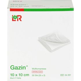 GAZIN Mullkomp.10x10 cm steril 8fach 25X2 St – PZN 14444031 из немецкой аптеки