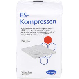 ES-KOMPRESSEN unsteril 10x10 cm 12fach 100 St – PZN 475275 из немецкой аптеки
