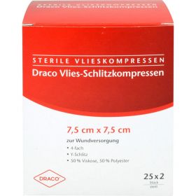 SCHLITZKOMPRESSEN Vlies 7,5x7,5 cm steril 4fach 25X2 St – PZN 749028 из немецкой аптеки
