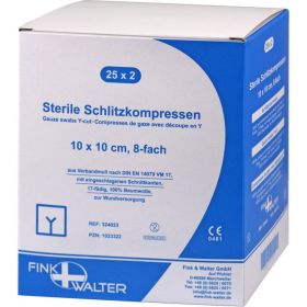 SCHLITZKOMPRESSEN 10x10 cm steril 8fach 25X2 St – PZN 1023322 из немецкой аптеки