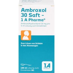 AMBROXOL 30 Saft-1A Pharma 100 ml – PZN 3201331 из немецкой аптеки