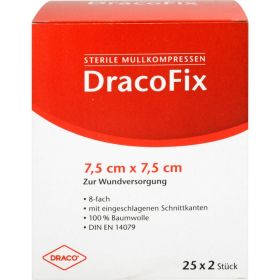 DRACOFIX PEEL Kompressen 7,5x7,5 cm steril 8fach 25X2 St – PZN 3388105 из немецкой аптеки