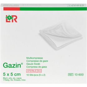 GAZIN Mullkomp.5x5 cm steril 8fach 5X2 St – PZN 3448965 из немецкой аптеки