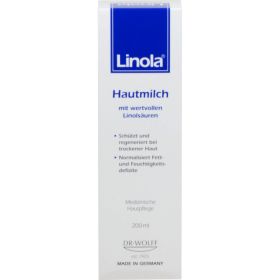 LINOLA Hautmilch 200 ml – PZN 4024782 из немецкой аптеки
