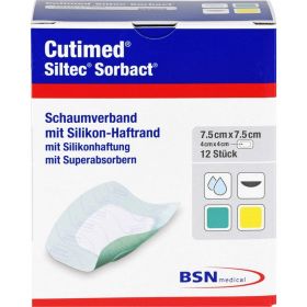 CUTIMED Siltec Sorbact PU-Verb.7,5x7,5 cm 12 St – PZN 7342672 из немецкой аптеки