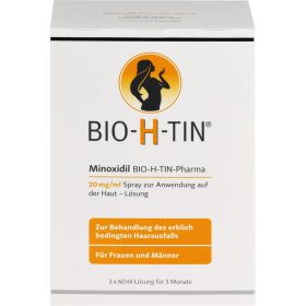 MINOXIDIL BIO-H-TIN Pharma 20 mg/ml Spray Lsg. 3X60 ml – PZN 10391786 из немецкой аптеки