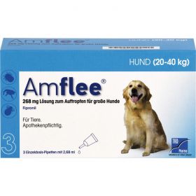 AMFLEE 268 mg Spot-on Lsg.f.groe Hunde 20-40kg 3 St – PZN 11099846 из немецкой аптеки