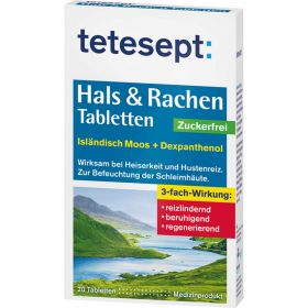 TETESEPT Hals & Rachen Tabletten zuckerfrei 20 St – PZN 11349591 из немецкой аптеки