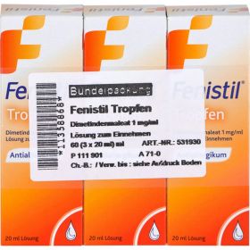 FENISTIL Tropfen 3X20 ml – PZN 11358868 из немецкой аптеки