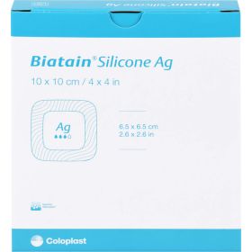 BIATAIN Silicone Ag Schaumverband 10x10 cm 5 St – PZN 11560469 из немецкой аптеки