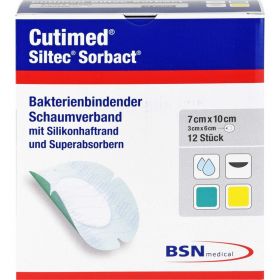 CUTIMED Siltec Sorbact PU-Verb.7x10 cm oval 12 St – PZN 13574429 из немецкой аптеки