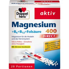 DOPPELHERZ Magnesium+B Vitamine DIRECT Pellets 20 St – PZN 1026875 из немецкой аптеки