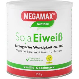 MEGAMAX Soja Eiwei Vanille Pulver 750 g – PZN 3034583 из немецкой аптеки