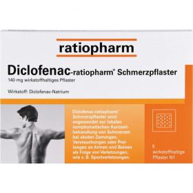 DICLOFENAC-ratiopharm Schmerzpflaster 5 St – PZN 3500921 из немецкой аптеки
