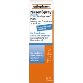 NASENSPRAY PUR-ratiopharm PLUS 20 ml – PZN 5041423 из немецкой аптеки