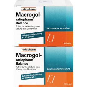 MACROGOL-ratiopharm Balance Plv.z.H.e.L.z.Einn. 100 St – PZN 6553125 из немецкой аптеки