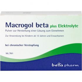 MACROGOL beta plus Elektrolyte Plv.z.H.e.L.z.Einn. 10 St – PZN 9247021 из немецкой аптеки