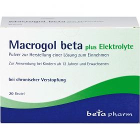 MACROGOL beta plus Elektrolyte Plv.z.H.e.L.z.Einn. 20 St – PZN 9247038 из немецкой аптеки