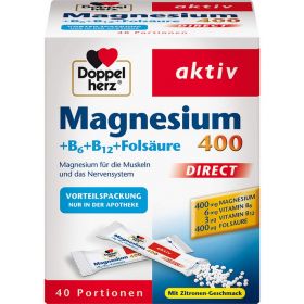 DOPPELHERZ Magnesium+B Vitamine DIRECT Pellets 40 St – PZN 11616135 из немецкой аптеки
