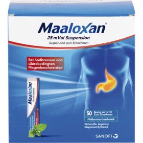 MAALOXAN 25 mVal Suspension 50X10 ml – PZN 1427373 из немецкой аптеки