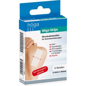 WUNDNAHTSTREIFEN Hga-Strips 6,4x80 mm 2X3 St – PZN 2469155 из немецкой аптеки