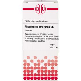 PHOSPHORUS AMORPHUS D 6 Tabletten 200 St – PZN 3490223 из немецкой аптеки