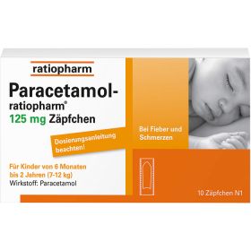 PARACETAMOL-ratiopharm 125 mg Zpfchen 10 St – PZN 3953580 из немецкой аптеки