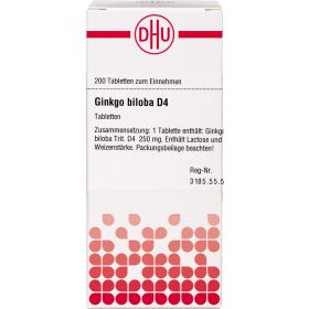 GINKGO BILOBA D 4 Tabletten 200 St – PZN 4218701 из немецкой аптеки