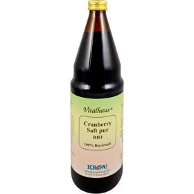 CRANBERRY SAFT pur Bio Vitalhaus 750 ml – PZN 6978646 из немецкой аптеки