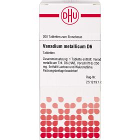 VANADIUM METALLICUM D 6 Tabletten 200 St – PZN 7249990 из немецкой аптеки