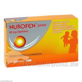 Nurofen Junior 60mg Zäpchen, 10 ST – PZN 4085246 из немецкой аптеки