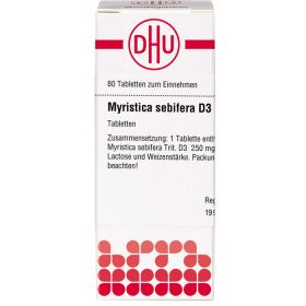 MYRISTICA SEBIFERA D 3 Tabletten 80 St – PZN 1399 из немецкой аптеки