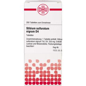 STIBIUM SULFURATUM NIGRUM D 4 Tabletten 200 St – PZN 1072504 из немецкой аптеки