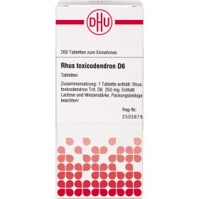 RHUS TOXICODENDRON D 6 Tabletten 200 St – PZN 2104933 из немецкой аптеки