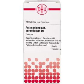 ANTIMONIUM SULFURATUM aurantiacum D 6 Tabletten 200 St – PZN 2127070 из немецкой аптеки