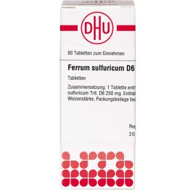 FERRUM SULFURICUM D 6 Tabletten 80 St – PZN 2630509 из немецкой аптеки