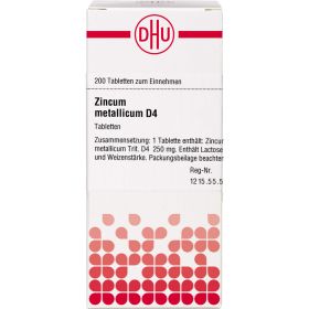 ZINCUM METALLICUM D 4 Tabletten 200 St – PZN 2812854 из немецкой аптеки