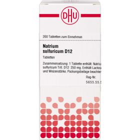NATRIUM SULFURICUM D 12 Tabletten 200 St – PZN 2928195 из немецкой аптеки