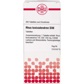 RHUS TOXICODENDRON D 30 Tabletten 200 St – PZN 2930312 из немецкой аптеки