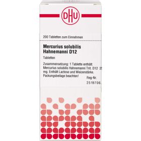 MERCURIUS SOLUBILIS Hahnemanni D 12 Tabletten 200 St – PZN 3486581 из немецкой аптеки