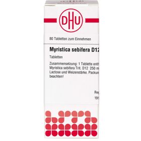 MYRISTICA SEBIFERA D 12 Tabletten 80 St – PZN 4228243 из немецкой аптеки