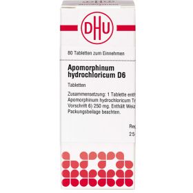 APOMORPHINUM HYDROCHLORICUM D 6 Tabletten 80 St – PZN 7159318 из немецкой аптеки