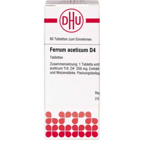 FERRUM ACETICUM D 4 Tabletten 80 St – PZN 7167789 из немецкой аптеки