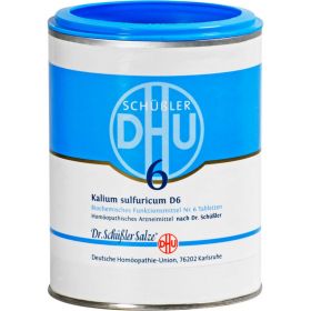 BIOCHEMIE DHU 6 Kalium sulfuricum D 6 Tabletten 1000 St – PZN 274281 из немецкой аптеки