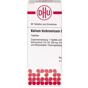KALIUM BICHROMICUM D 4 Tabletten 80 St – PZN 1774867 из немецкой аптеки
