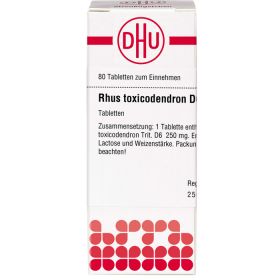 RHUS TOXICODENDRON D 6 Tabletten 80 St – PZN 1783694 из немецкой аптеки