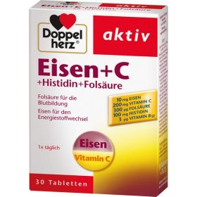 DOPPELHERZ Eisen+Vit.C+L-Histidin Tabletten 30 St – PZN 2483072 из немецкой аптеки