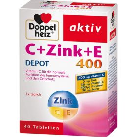 DOPPELHERZ C+Zink+E Depot Tabletten 40 St – PZN 2561607 из немецкой аптеки