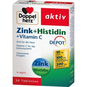 DOPPELHERZ Zink+Histidin Depot Tabletten 30 St – PZN 2898732 из немецкой аптеки